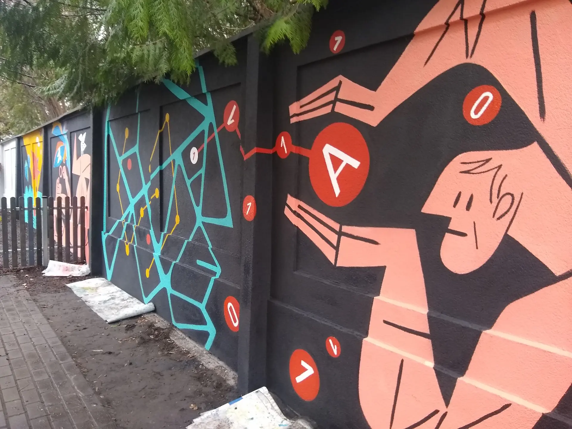 Mural dla Multimedialnej Biblioteki dla Dzieci i Młodzieży nr XXXI w Warszawie 1