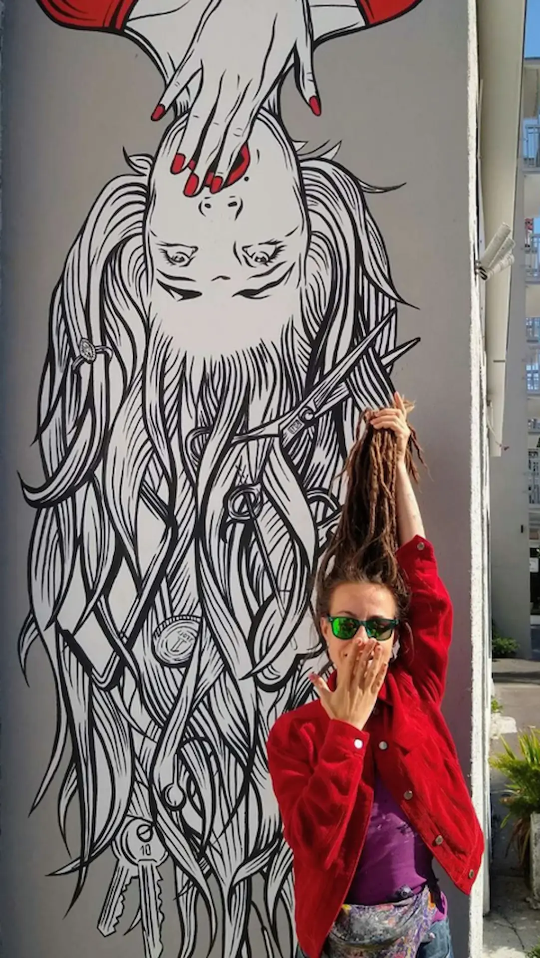 Mural "Graffiti Art" dla salonu fryzjerskiego 2