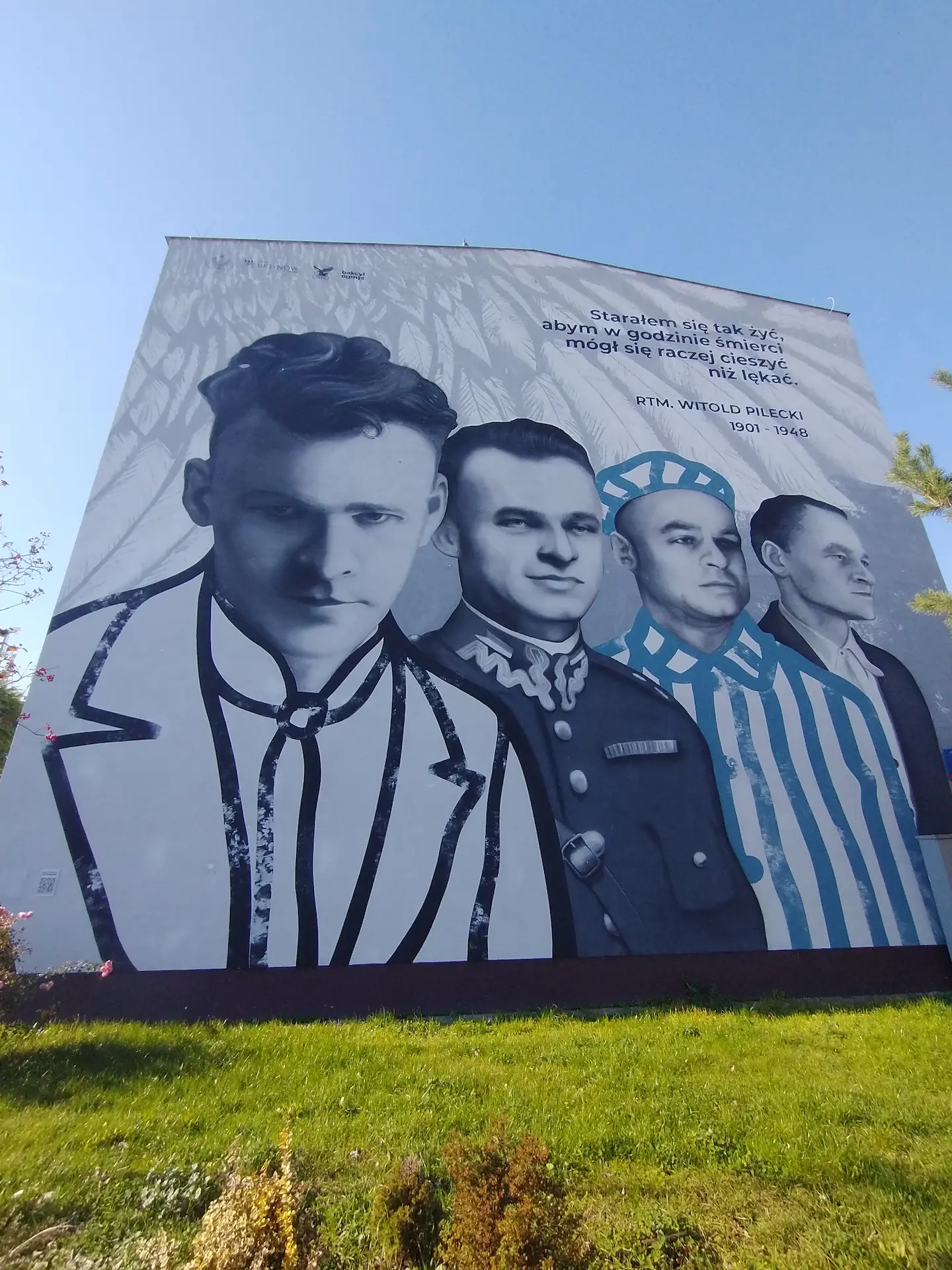 Mural historyczny Rotmistrz Witold Pilecki w Warszawie