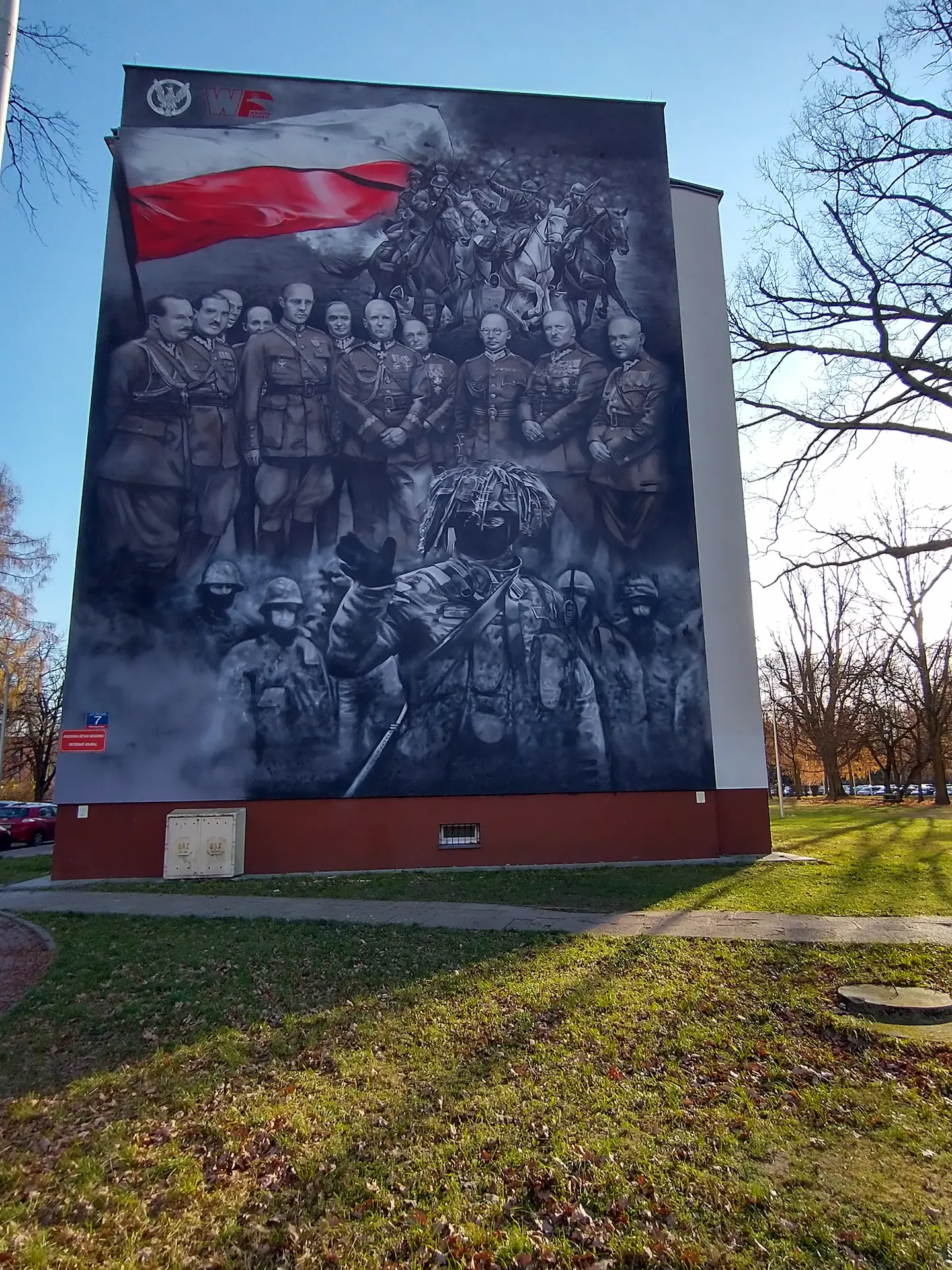 Mural patriotyczny w ramach konkursu "Mur, ale to historia Wojska Polskiego" z bliska