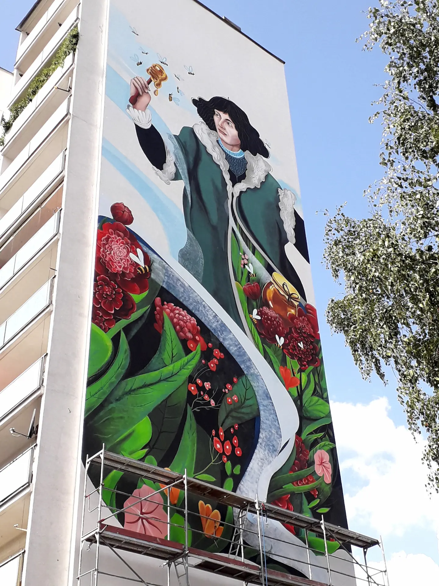 Mural w Toruniu - Mikołaj Kopernik
