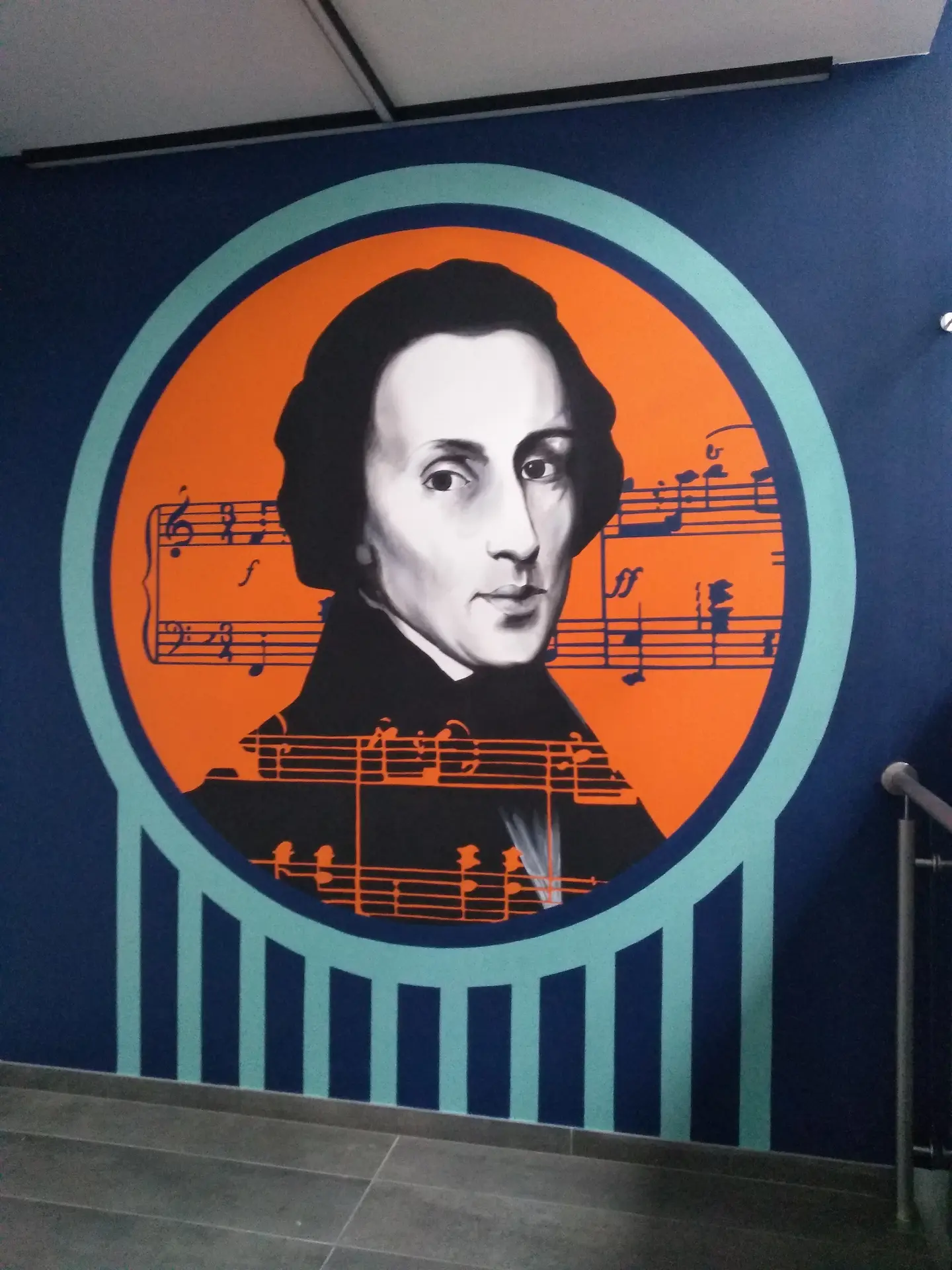 Murale na klatkach schodowych dla szkoły British School 3