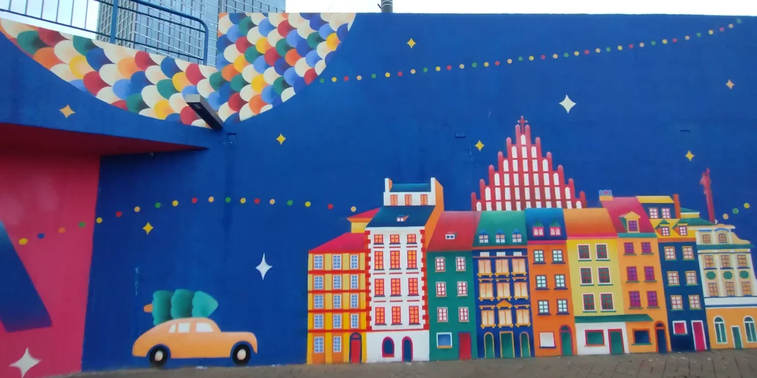 Mural bozonarodzeniowy w Warszawie 4