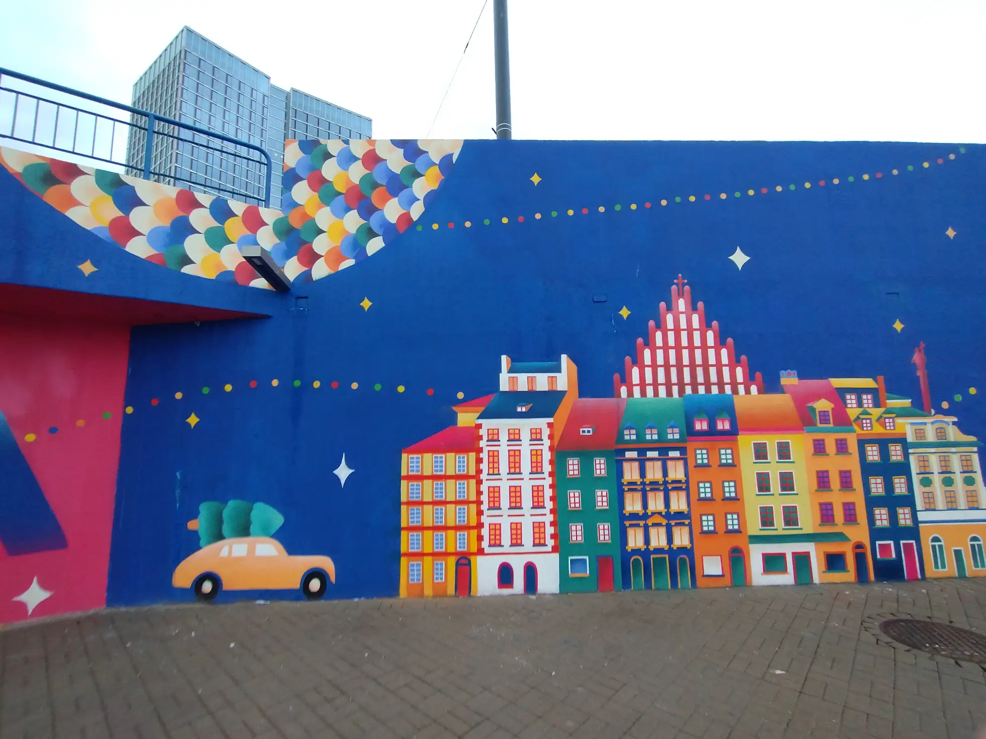 Mural bozonarodzeniowy w Warszawie 4