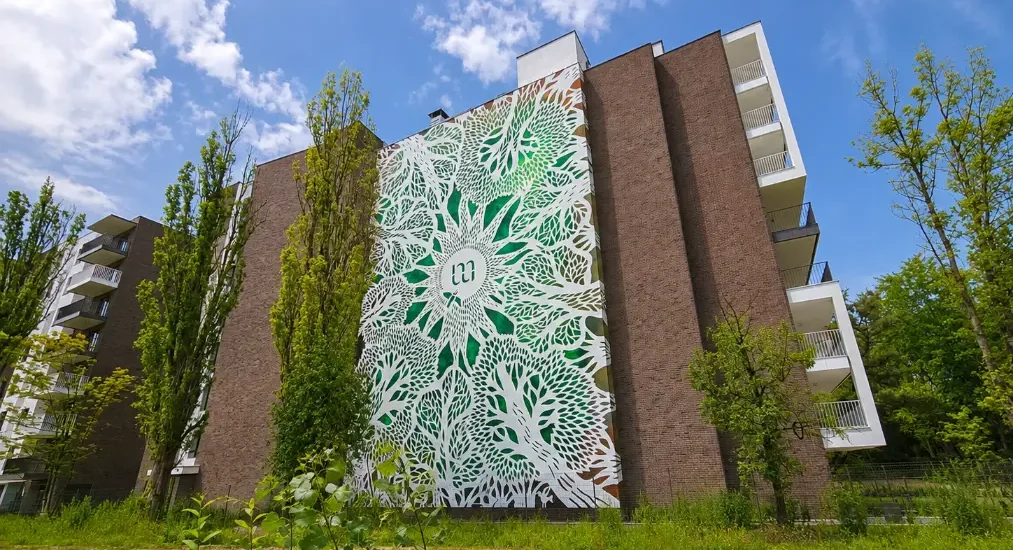 Mural ekologiczny wycinanka dla inwestycji HI Mokotów - 1