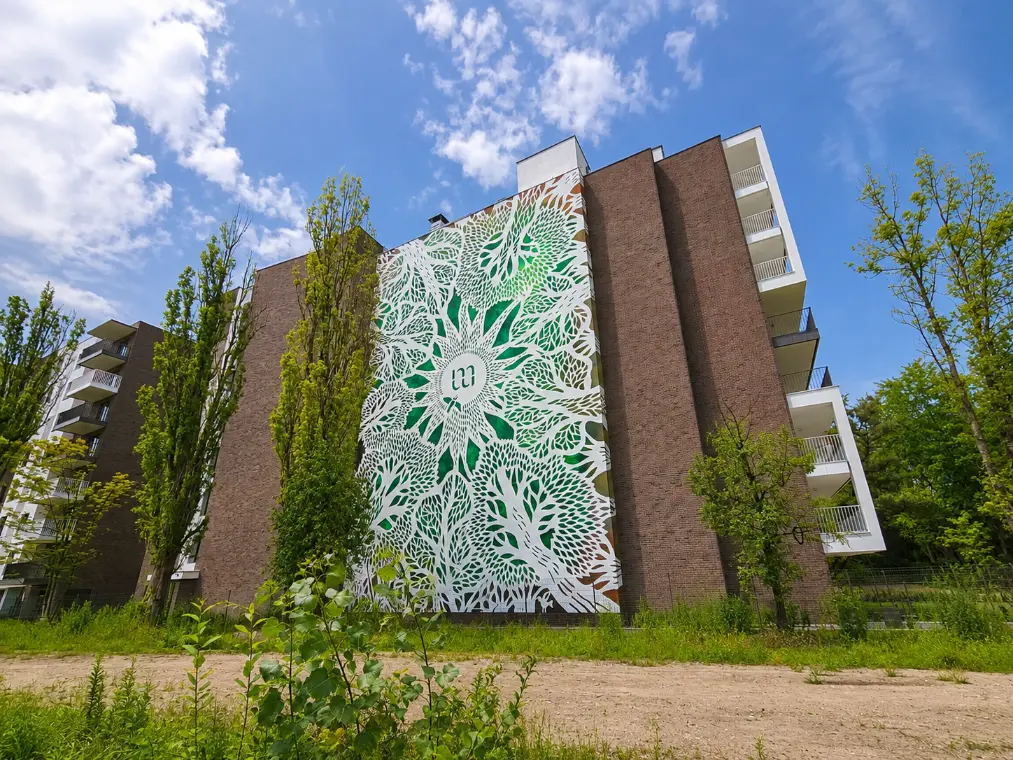 Mural ekologiczny wycinanka dla inwestycji HI Mokotów - 1